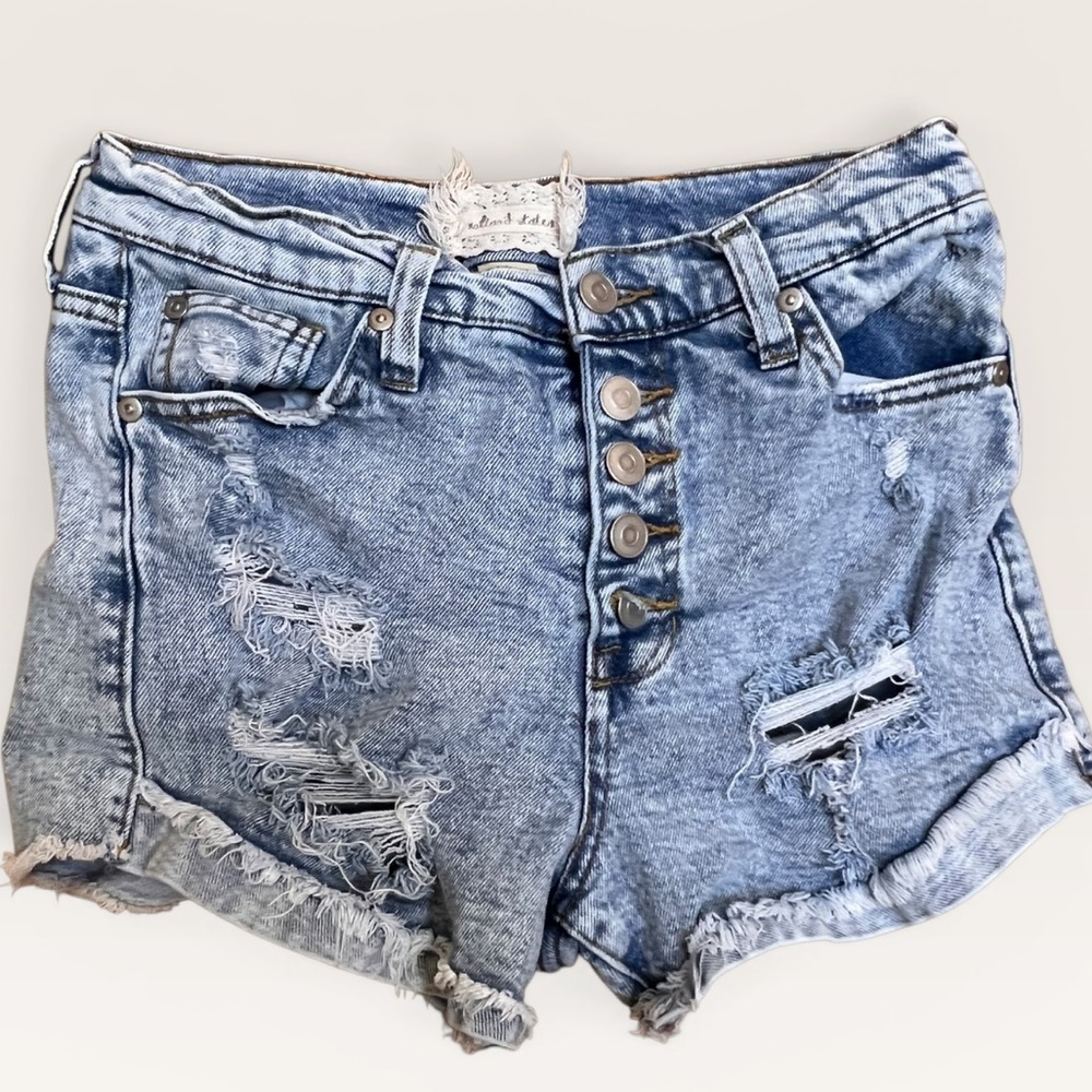 Altar’d State High-Rise Distressed Denim Shorts